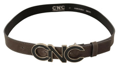 Costume National Brown Letter Logo Buckle Belt -   -  Costume National.