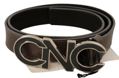 Costume National Brown Letter Logo Buckle Belt -   -  Costume National.