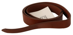 Costume National Brown Leather Silver Fastening Belt -   -  Costume National.