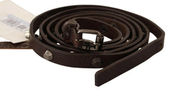 Costume National Brown Leather Silver Tone Buckle Belt -   -  Costume National.