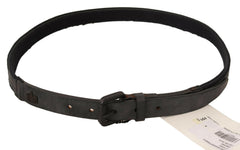 Ermanno Scervino Black Leather Logo Buckle Waist Women Belt -   -  Ermanno Scervino.