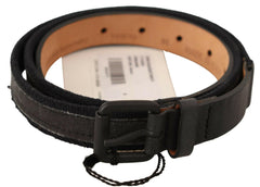 Ermanno Scervino Black Leather Logo Buckle Waist Women Belt -   -  Ermanno Scervino.