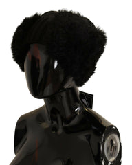 Dolce & Gabbana Black Cashmere Fur Women Beanie Women Hat -   -  Dolce & Gabbana.