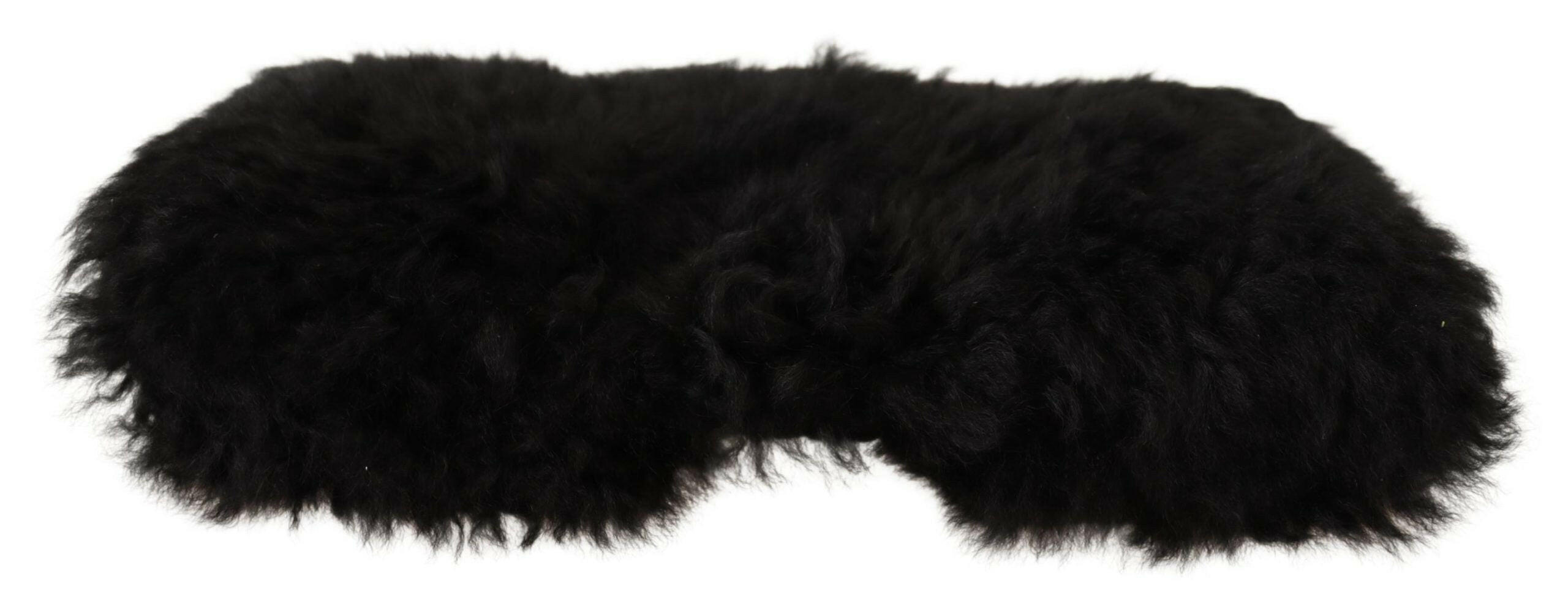 Dolce & Gabbana Black Cashmere Fur Women Beanie Women Hat -   -  Dolce & Gabbana.
