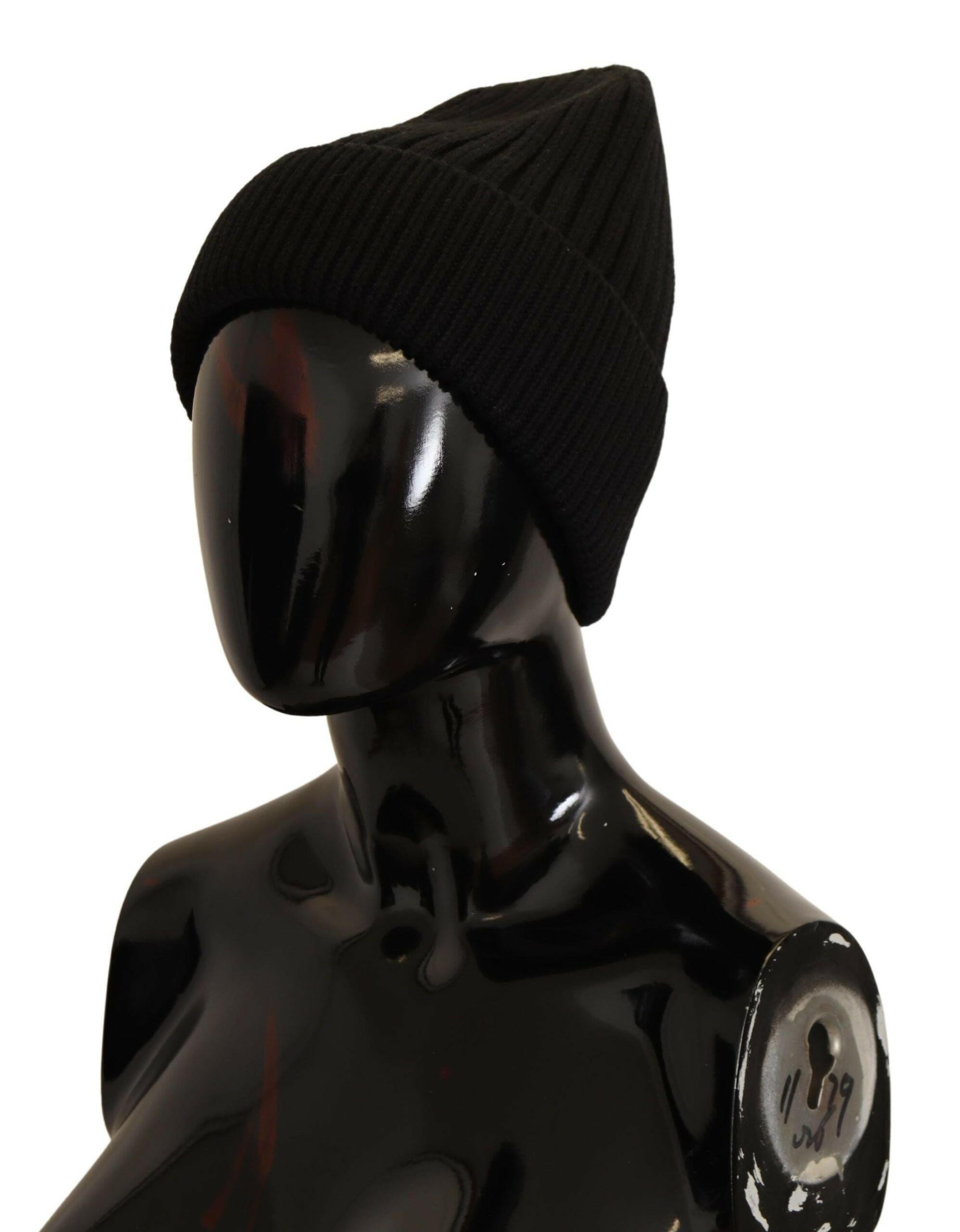 Dolce & Gabbana Black Wool Knit Women Winter Hat -   -  Dolce & Gabbana.
