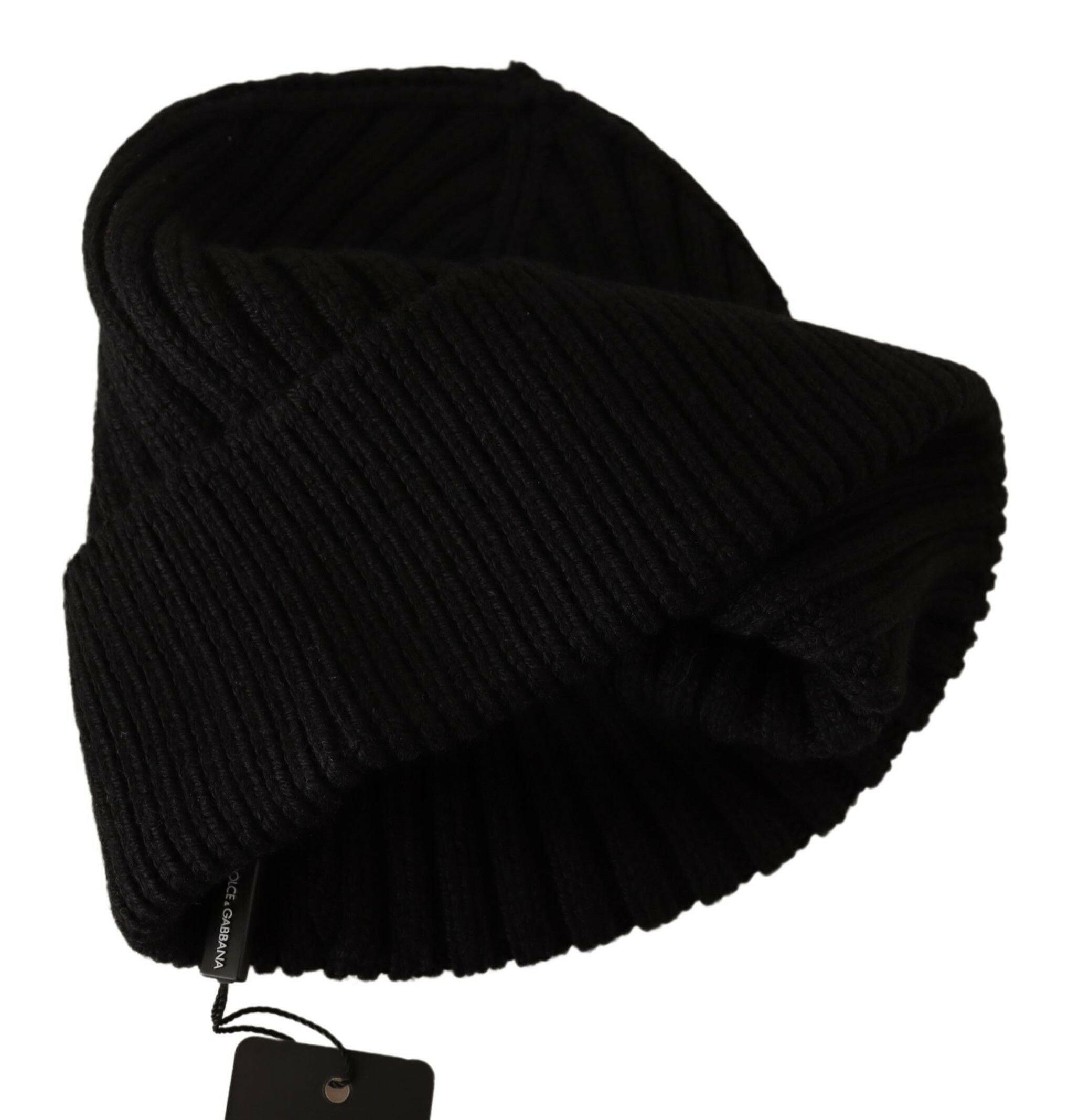 Dolce & Gabbana Black Wool Knit Women Winter Hat -   -  Dolce & Gabbana.