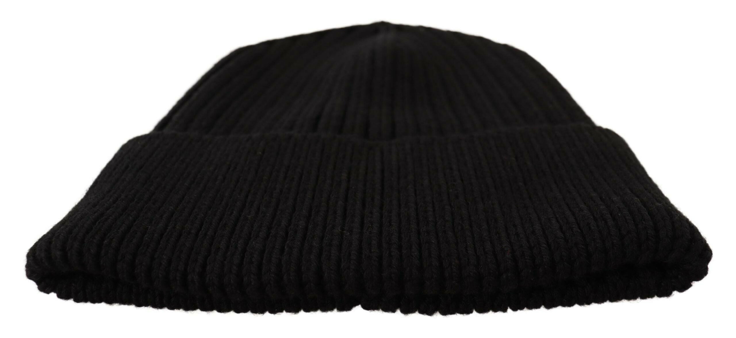 Dolce & Gabbana Black Wool Knit Women Winter Hat -   -  Dolce & Gabbana.