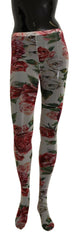 Dolce & Gabbana White Floral Print Stockings Nylon Tights -   -  Dolce & Gabbana.