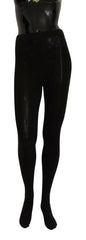 Dolce & Gabbana Black Wool Stretch Tights Stocking Socks -   -  Dolce & Gabbana.
