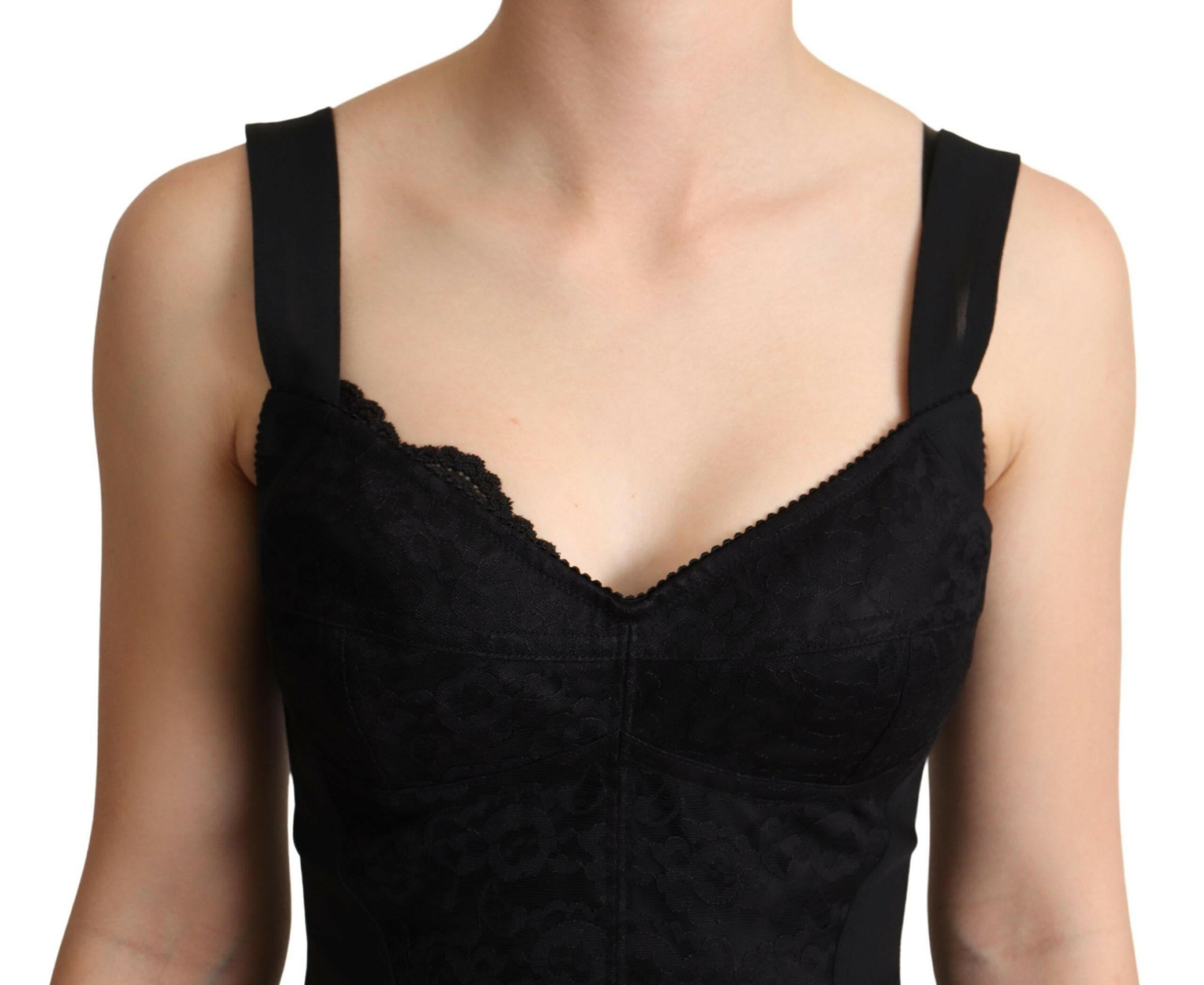 Dolce & Gabbana Black Floral Lace Bodysuit Hot Pants Dress -   -  Dolce & Gabbana.