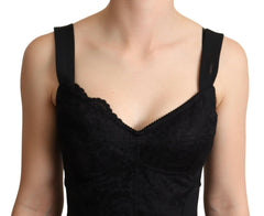 Dolce & Gabbana Black Floral Lace Bodysuit Hot Pants Dress -   -  Dolce & Gabbana.