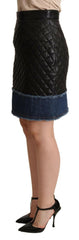 Dolce & Gabbana Black Quilted Leather Mini Skirts -   -  Dolce & Gabbana.