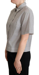Dolce & Gabbana Black Polka Dot Collared Shirt White -   -  Dolce & Gabbana.