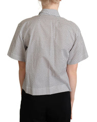 Dolce & Gabbana Black Polka Dot Collared Shirt White -   -  Dolce & Gabbana.