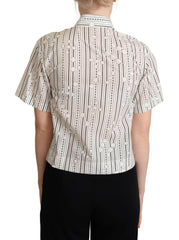 Dolce & Gabbana White Circles Dots Collared Button Up Shirt -   -  Dolce & Gabbana.