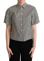 Dolce & Gabbana White Black Fantasy Pattern Shirt -   -  Dolce & Gabbana.