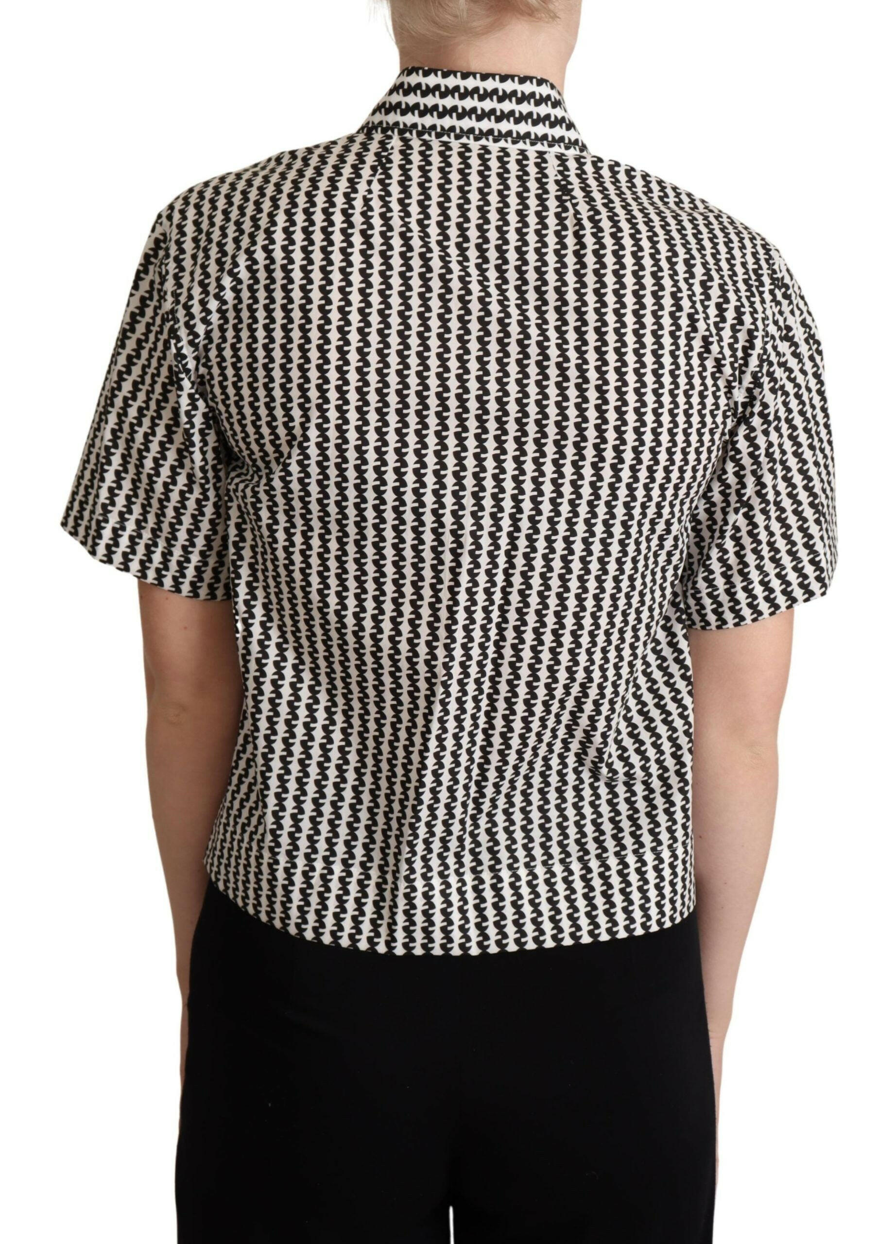 Dolce & Gabbana White Black Fantasy Pattern Shirt -   -  Dolce & Gabbana.
