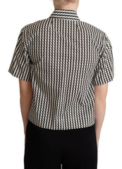 Dolce & Gabbana White Black Fantasy Pattern Shirt -   -  Dolce & Gabbana.