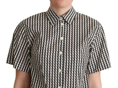 Dolce & Gabbana White Black Fantasy Pattern Shirt -   -  Dolce & Gabbana.