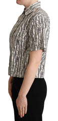 Dolce & Gabbana White Floral Collared Blouse Shirt -   -  Dolce & Gabbana.