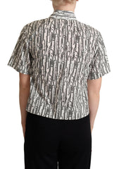 Dolce & Gabbana White Floral Collared Blouse Shirt -   -  Dolce & Gabbana.