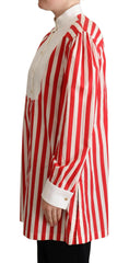 Dolce & Gabbana Red White Striped Long Sleeves Formal Shirt -   -  Dolce & Gabbana.