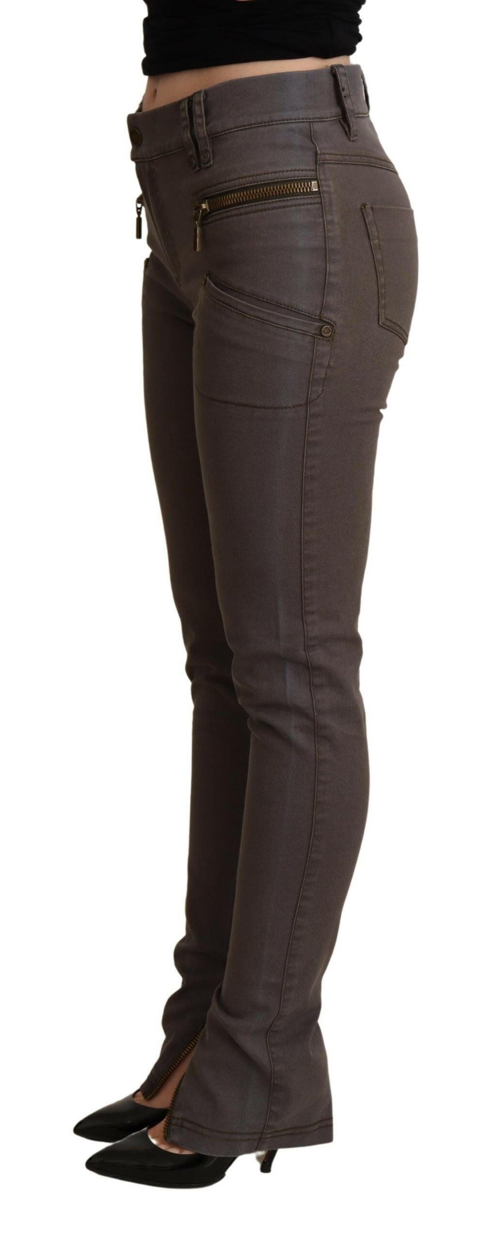 PLEIN SUD Brown Cotton Stretch Skinny Denim Jeans -   -  PLEIN SUD.