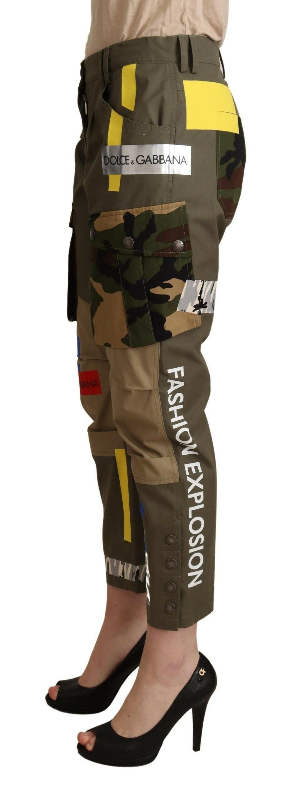 Dolce & Gabbana Green Military Cargo Trouser Cotton Pants -   -  Dolce & Gabbana.