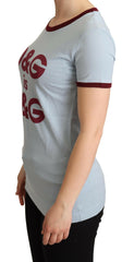 Dolce & Gabbana Blue Crewneck D&G Top T-shirt -   -  Dolce & Gabbana.