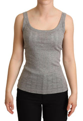 Dolce & Gabbana Gray Cotton Modal Canotta Tank Top T-shirt -   -  Dolce & Gabbana.