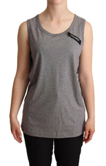 Dolce & Gabbana Gray Sleeveless Round Neck Tank Top T-shirt -   -  Dolce & Gabbana.