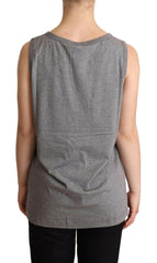 Dolce & Gabbana Gray Sleeveless Round Neck Tank Top T-shirt -   -  Dolce & Gabbana.