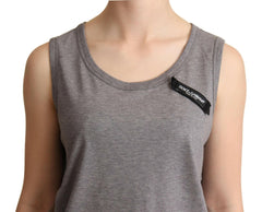 Dolce & Gabbana Gray Sleeveless Round Neck Tank Top T-shirt -   -  Dolce & Gabbana.