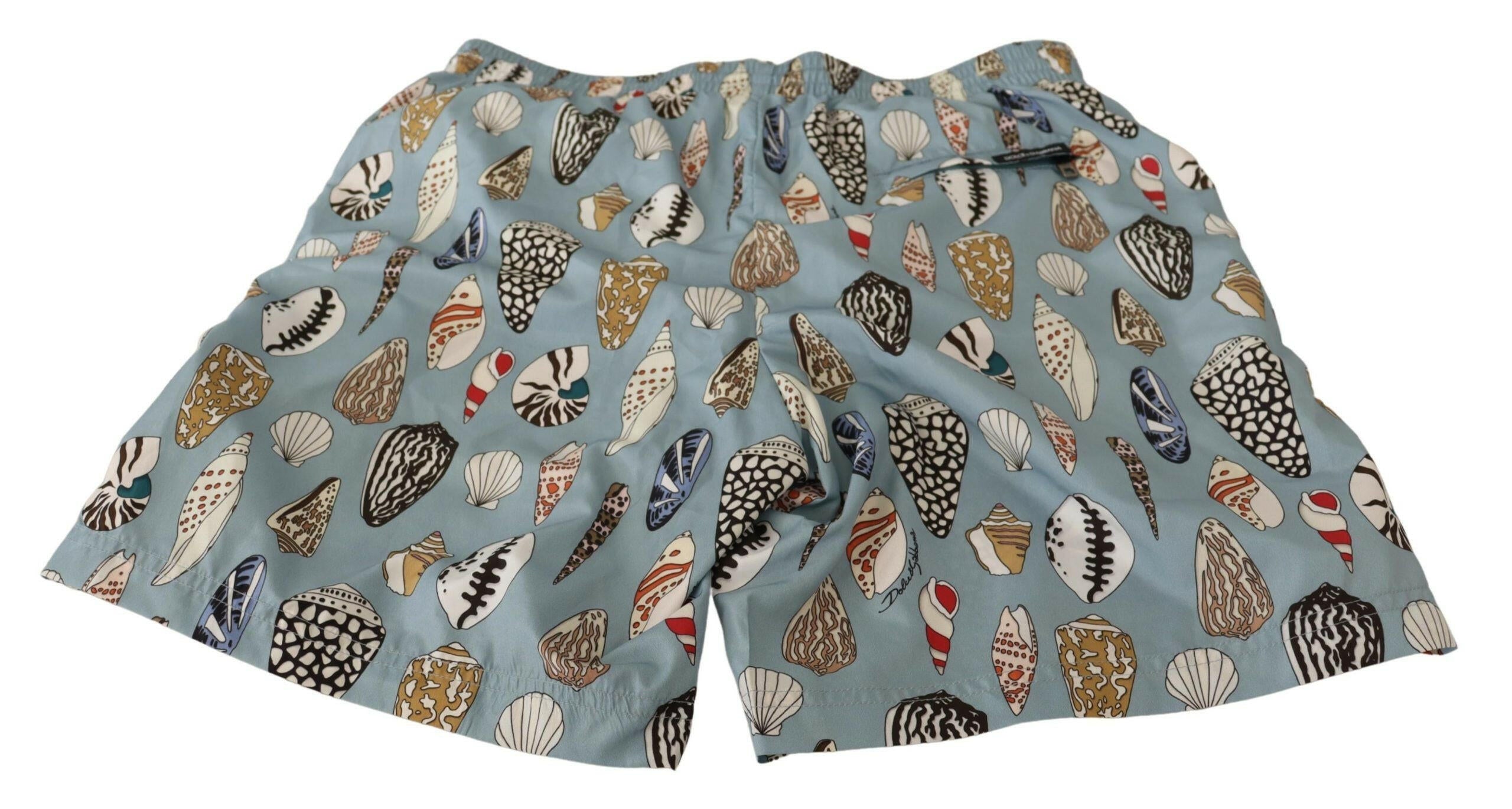 Dolce & Gabbana Blue Seashell Beachwear Swimwear Shorts -   -  Dolce & Gabbana.