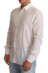 Dolce & Gabbana White Cotton Floral Pattern MARTINI Shirt -   -  Dolce & Gabbana.