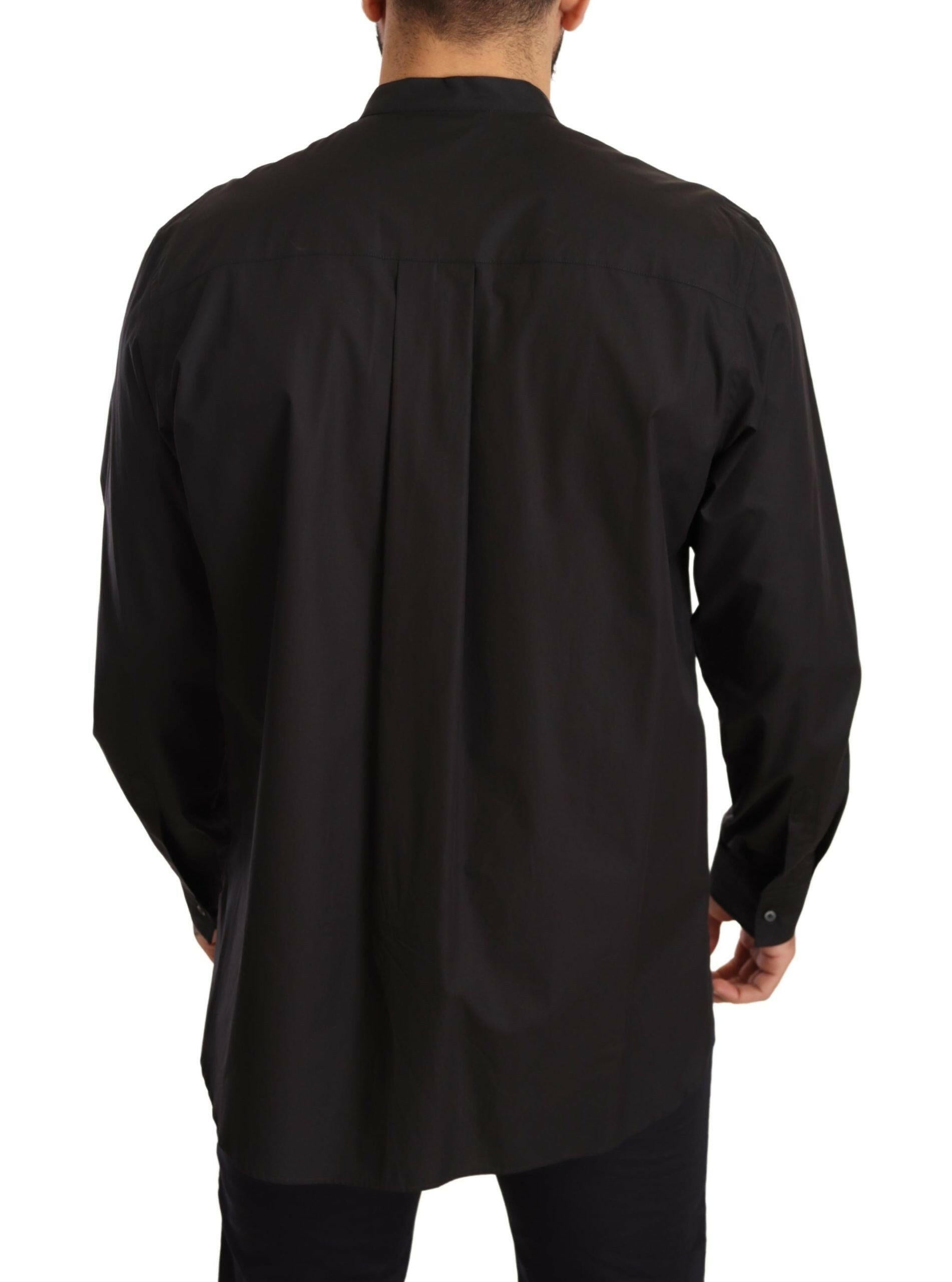 Dolce & Gabbana Black 100% Cotton Formal Dress Top Shirt -   -  Dolce & Gabbana.