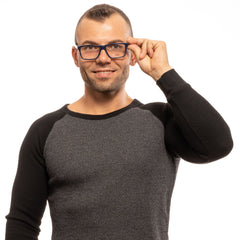 Tod's Chic Blue Rectangular Men's Eyewear -   -  Tod's.