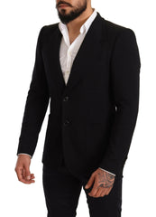 Dolce & Gabbana Black Cotton Slim Fit Coat Jacket  Blazer -   -  Dolce & Gabbana.
