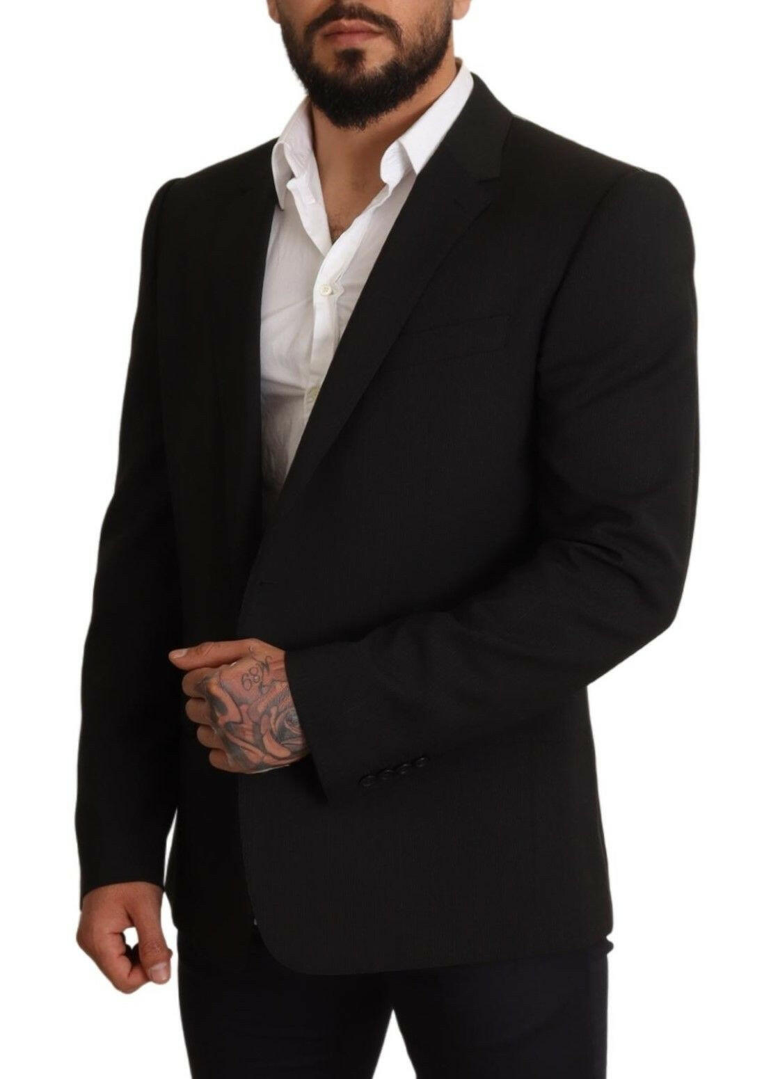 Dolce & Gabbana Black Striped MARTINI Jacket Blazer -   -  Dolce & Gabbana.