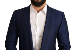 Dolce & Gabbana Navy Blue Slim Fit Jacket MARTINI Blazer -   -  Dolce & Gabbana.
