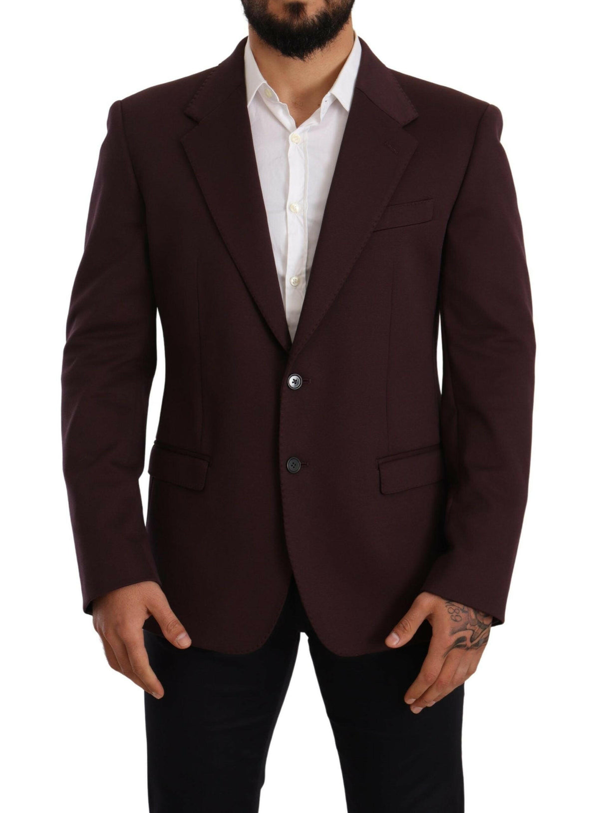 Dolce & Gabbana Purple Cotton Slim Blazer Jacket -   -  Dolce & Gabbana.