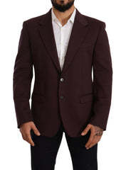 Dolce & Gabbana Purple Cotton Slim Blazer Jacket -   -  Dolce & Gabbana.