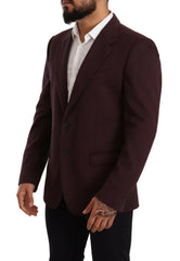 Dolce & Gabbana Purple Cotton Slim Blazer Jacket -   -  Dolce & Gabbana.