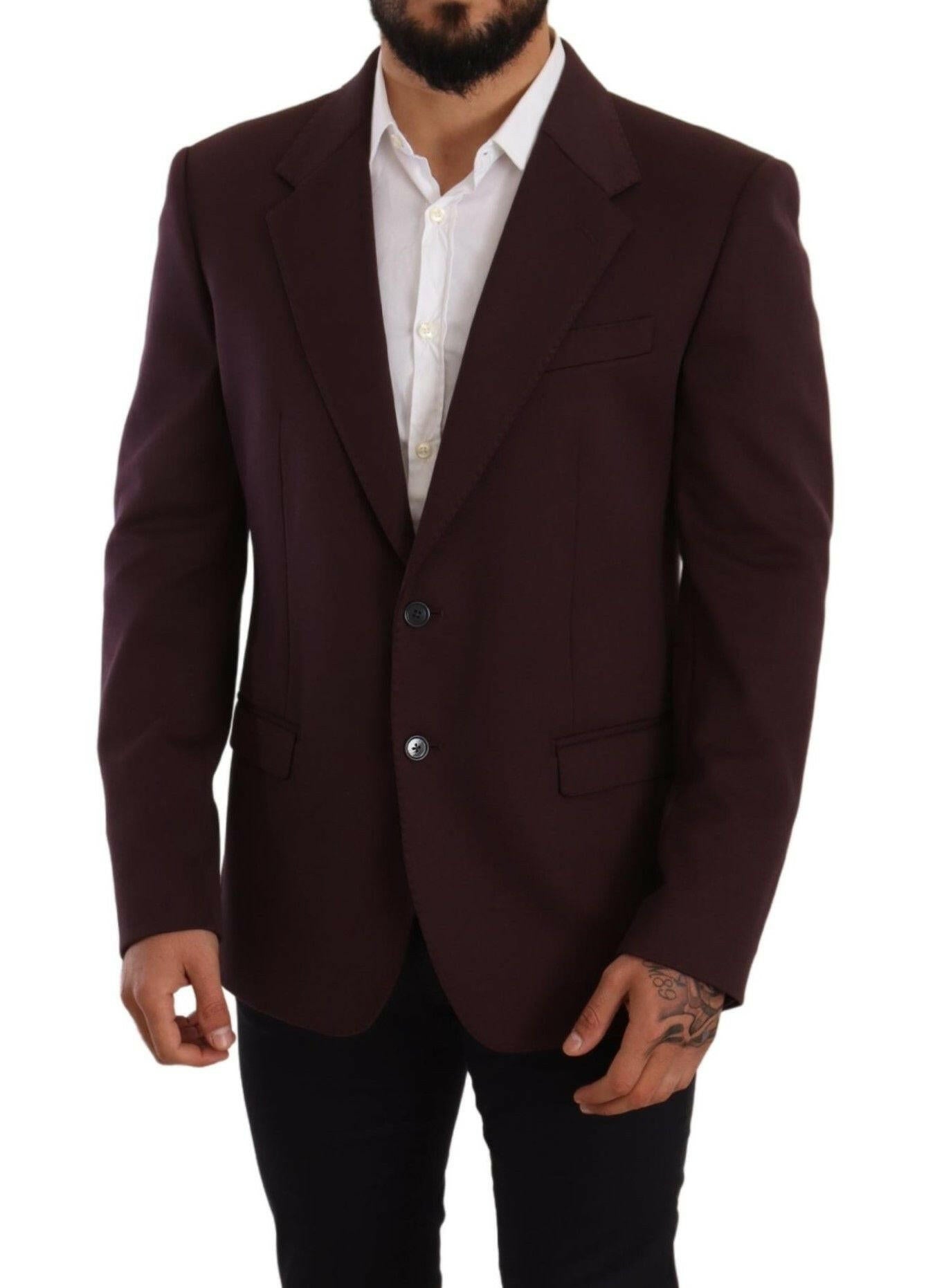 Dolce & Gabbana Purple Cotton Slim Blazer Jacket -   -  Dolce & Gabbana.