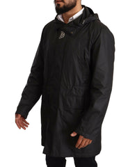 Dolce & Gabbana Black Hooded Mens Trench Coat Jacket -   -  Dolce & Gabbana.