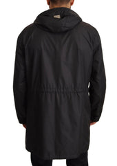 Dolce & Gabbana Black Hooded Mens Trench Coat Jacket -   -  Dolce & Gabbana.