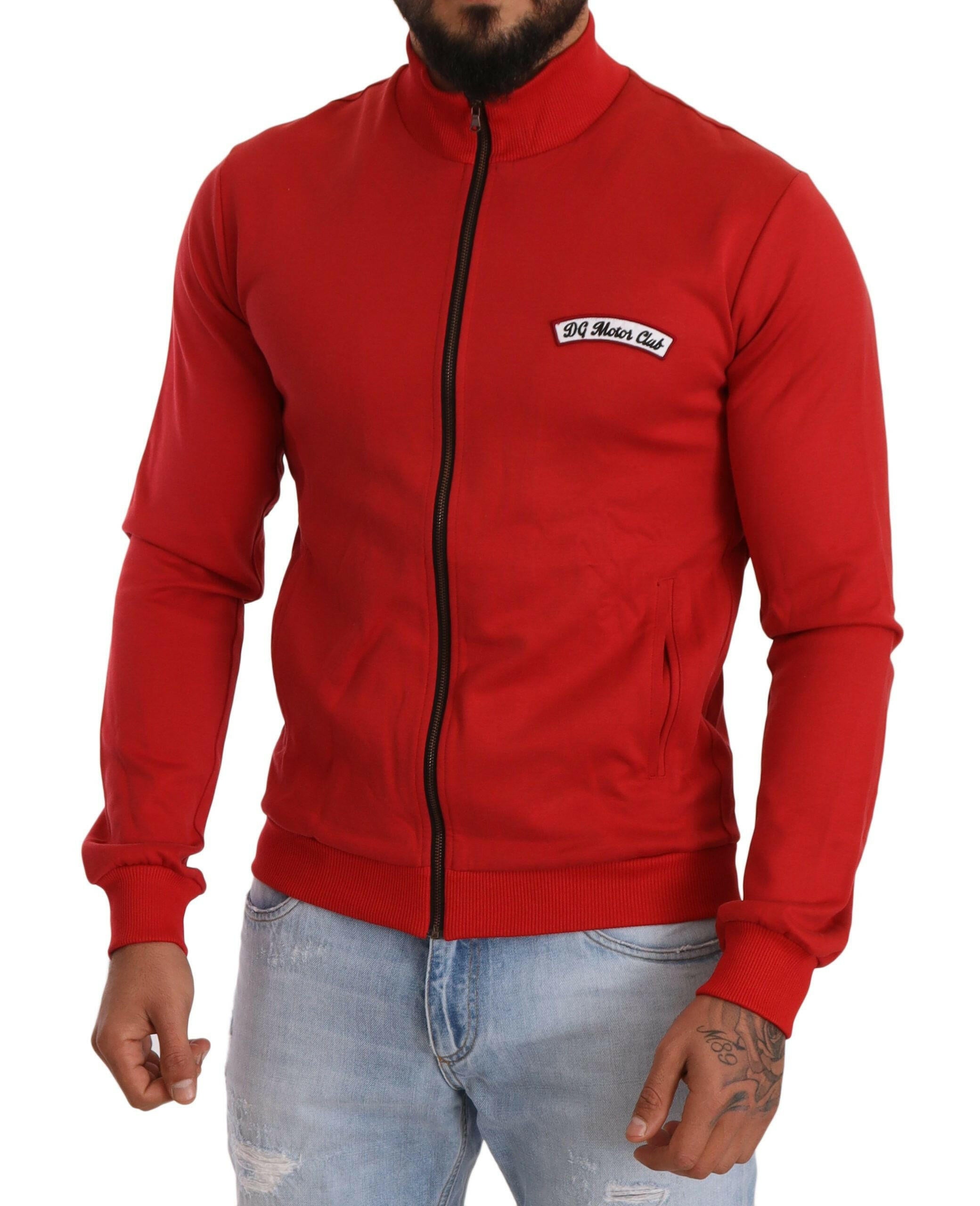 Dolce & Gabbana Red DG Motor Club Zipper Stretch Sweater -   -  Dolce & Gabbana.