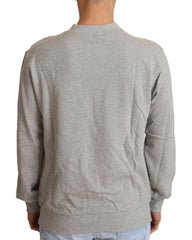 Dolce & Gabbana Gray Cotton Crewneck Pullover Sweater -   -  Dolce & Gabbana.