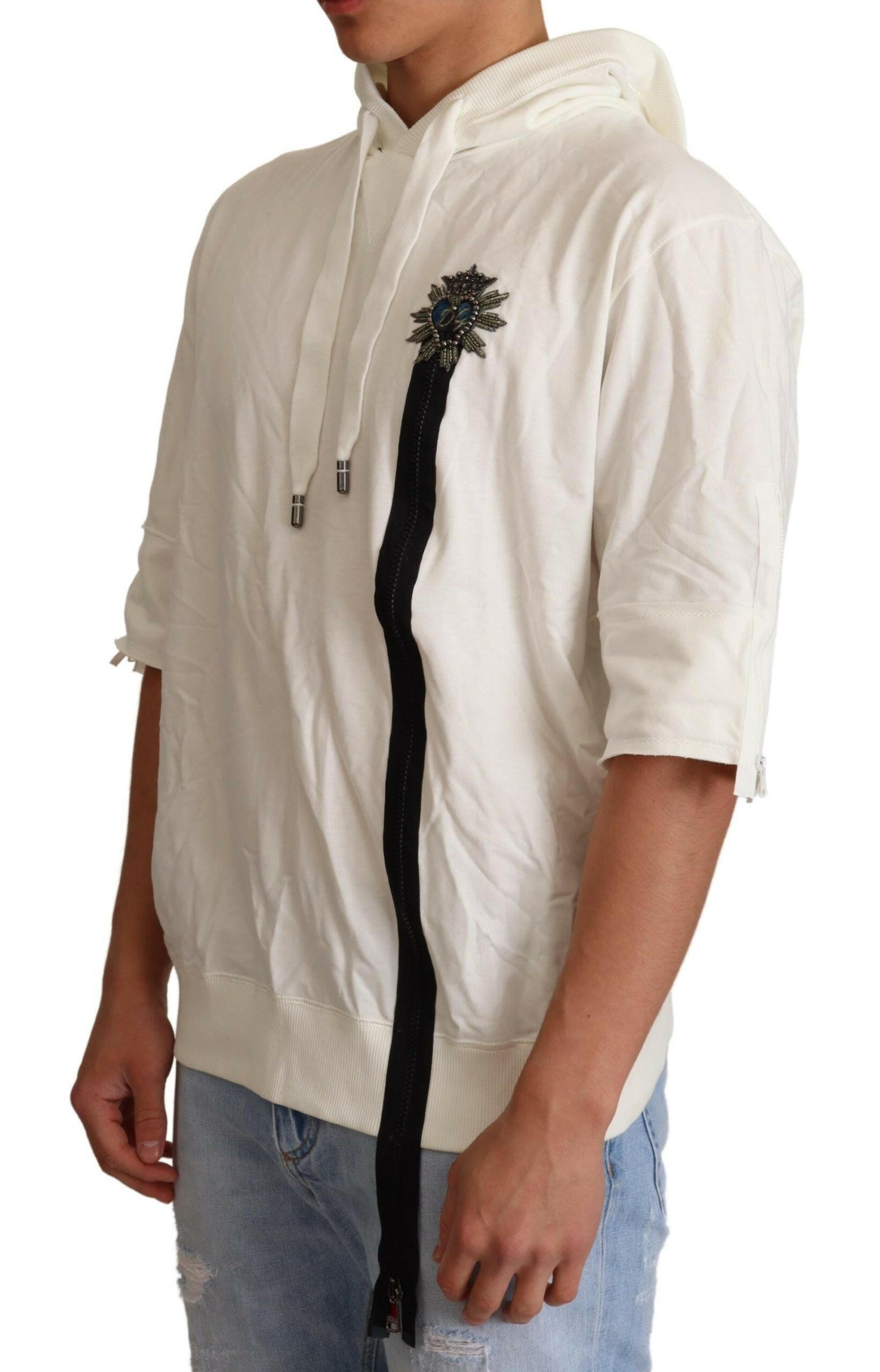 Dolce & Gabbana White Hooded Limited Edition Sweater -   -  Dolce & Gabbana.