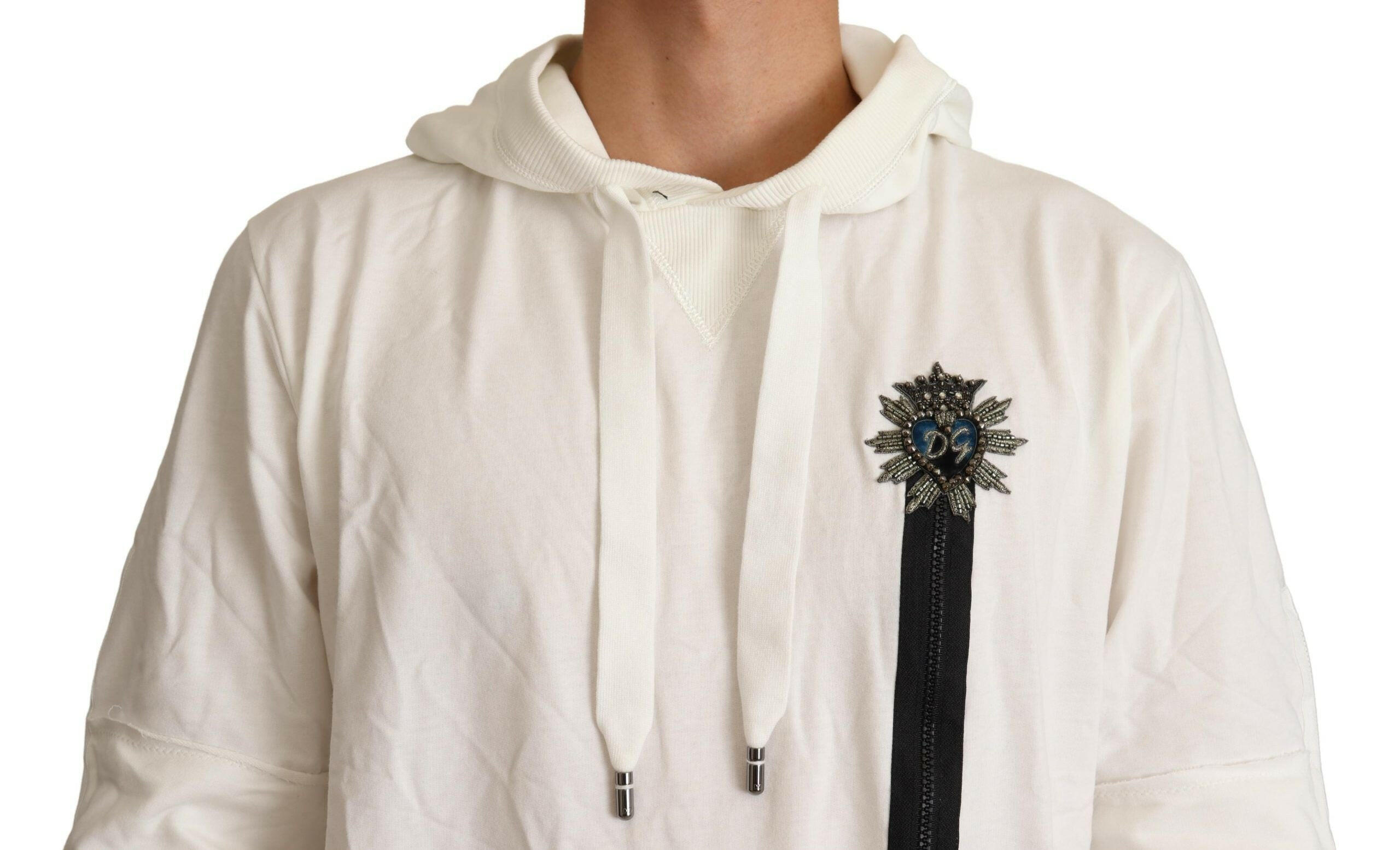 Dolce & Gabbana White Hooded Limited Edition Sweater -   -  Dolce & Gabbana.